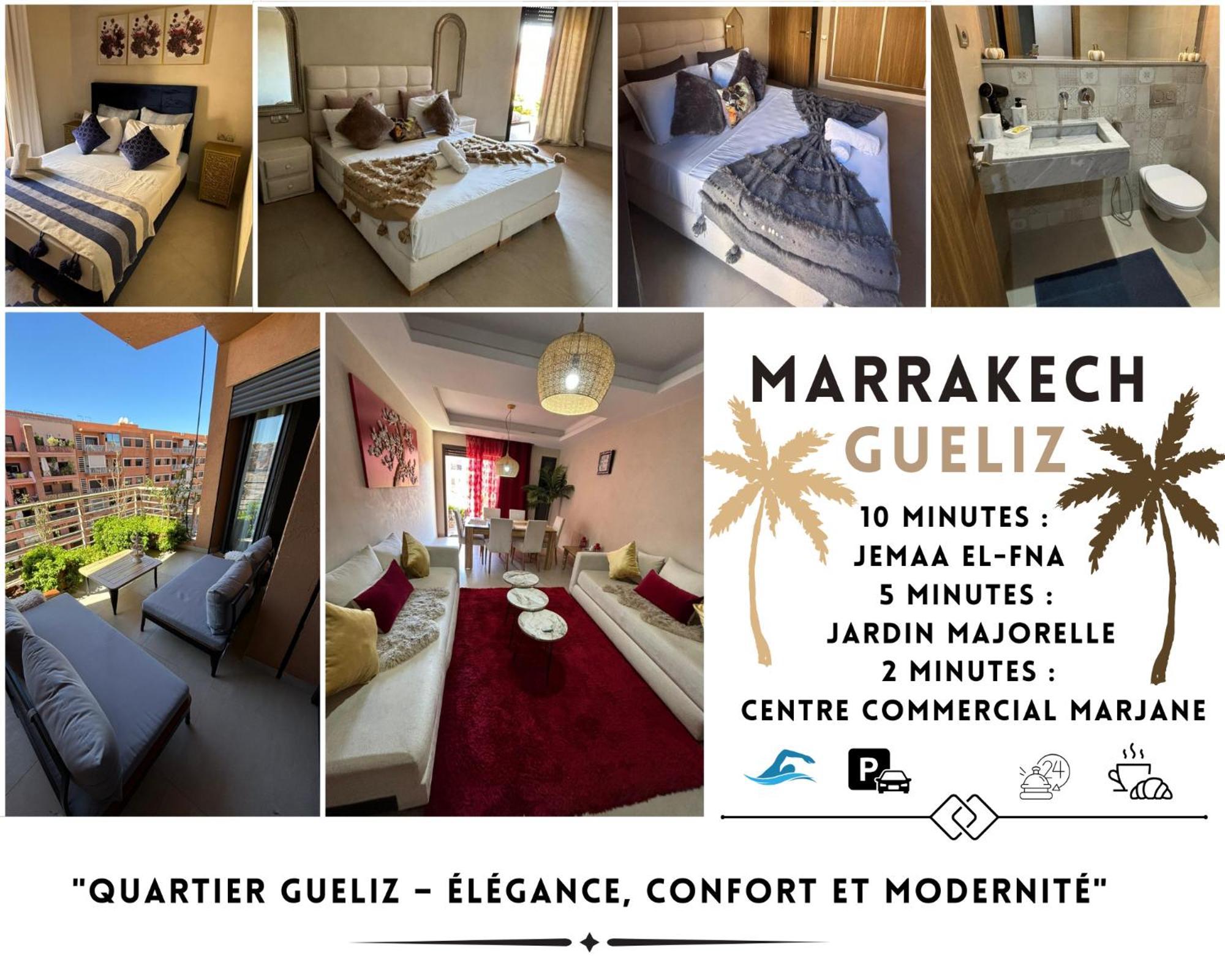 Appartement Neuf Climatise, Centre Marrakech. Марракеш Экстерьер фото